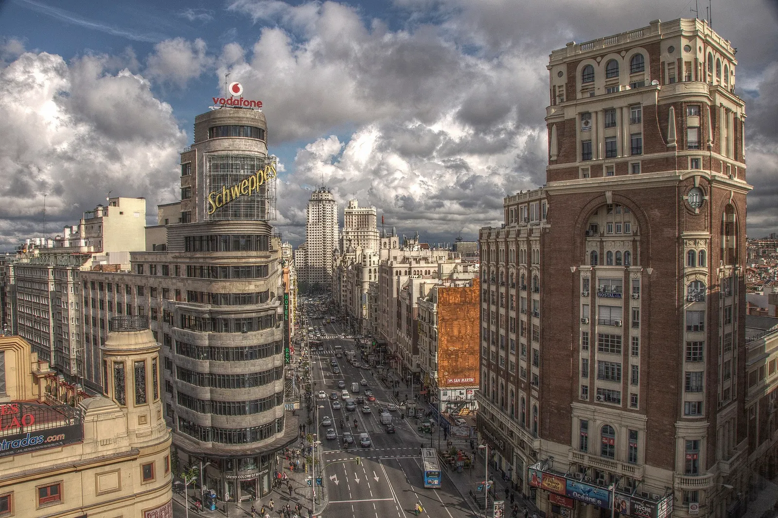 Gran Vía in Madrid with its grand early twentieth century buildings