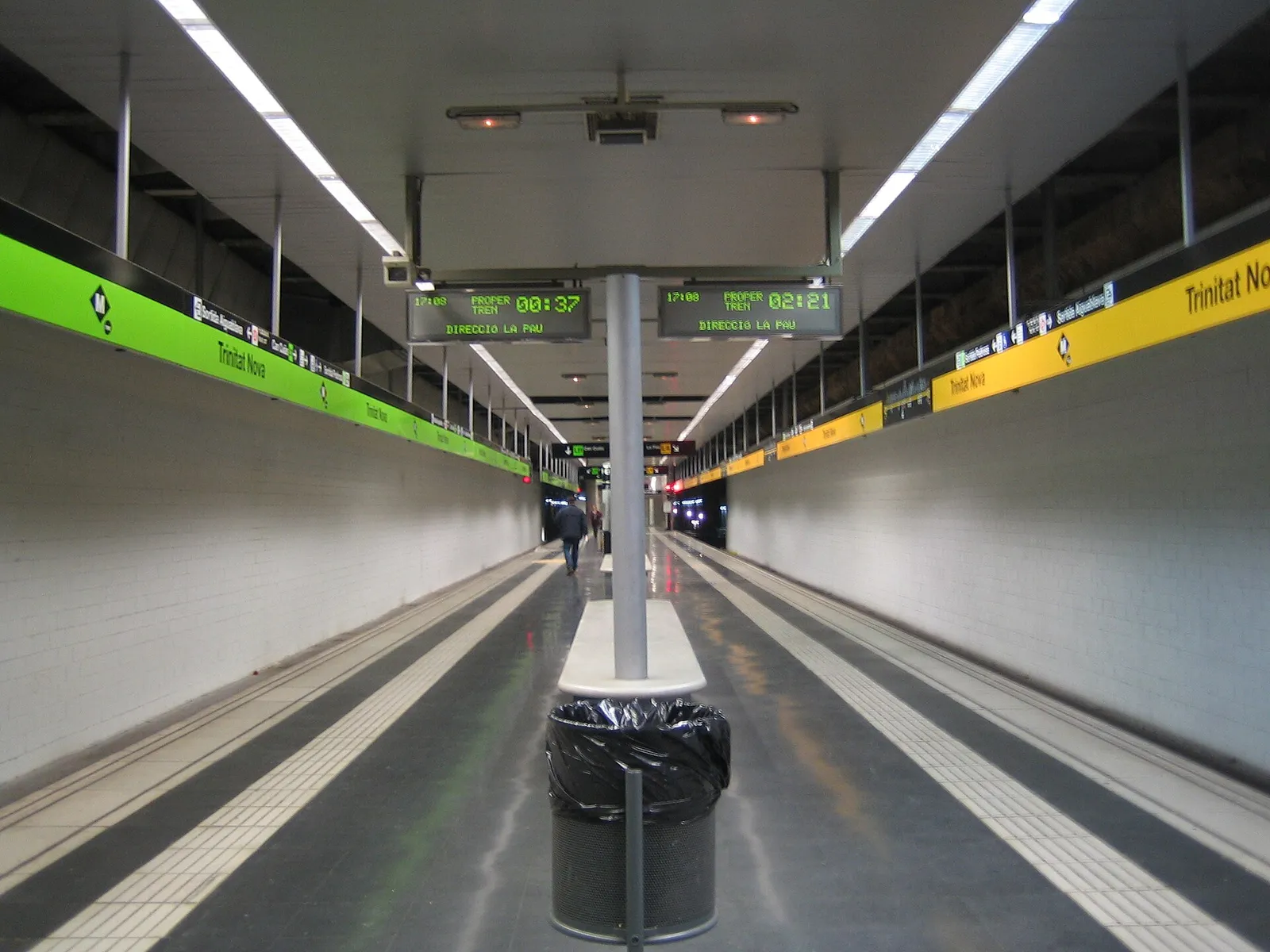 A Barcelona metro platform, where most visitor thefts happen