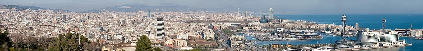 Barcelona spread out under a clear sky, the reward for a smooth arrival