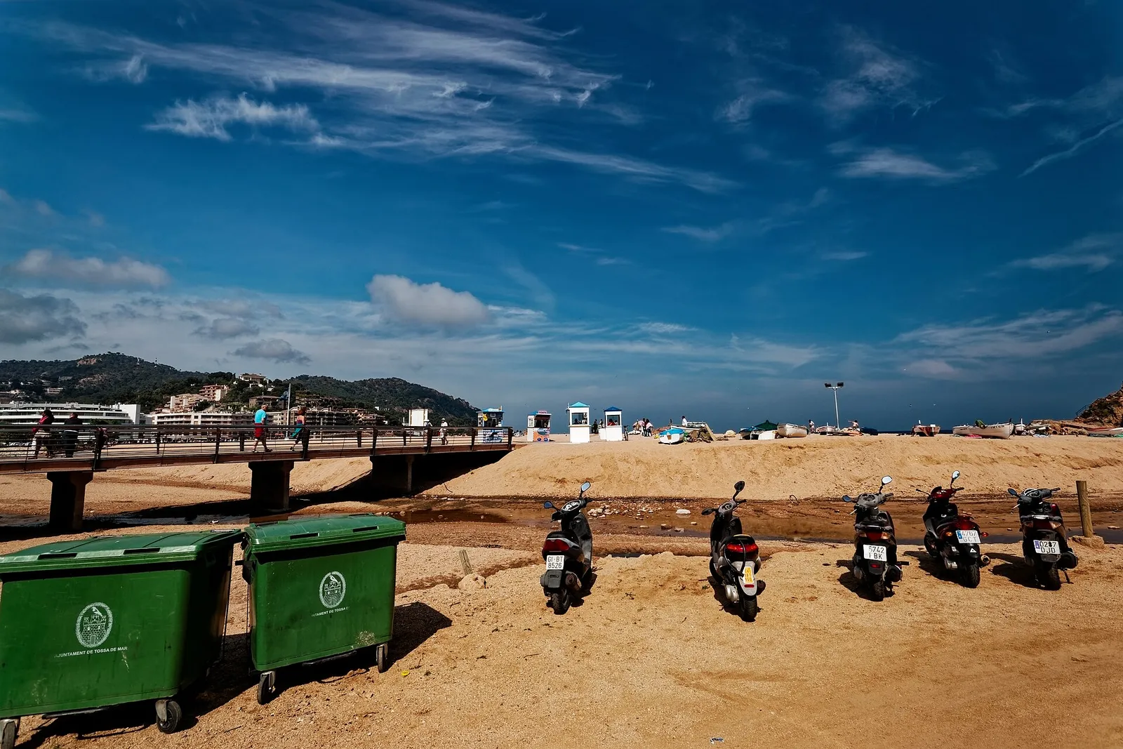 Tossa de Mar's beach and medieval walled old town on the Costa Brava