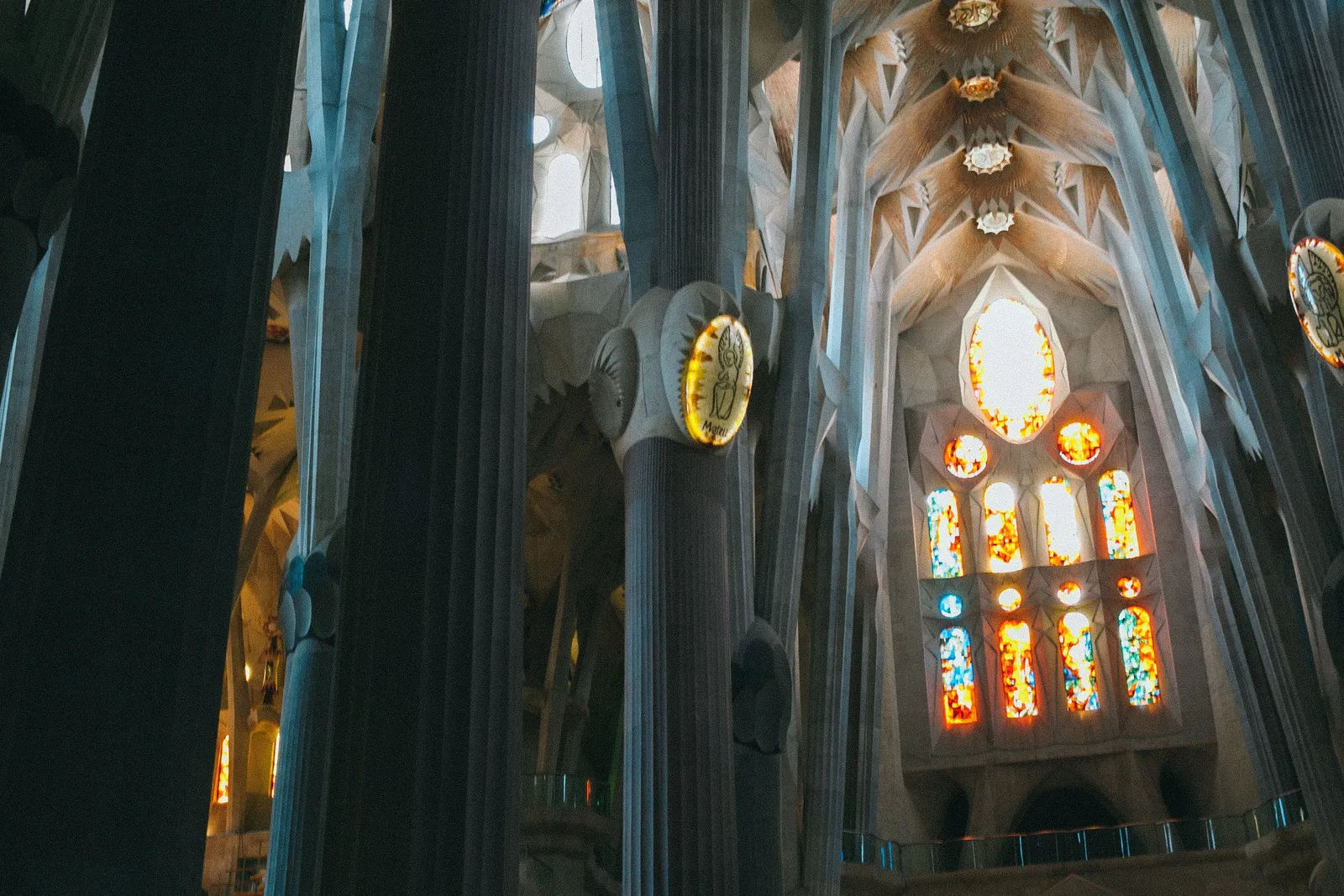 Gaudí's Sagrada Família basilica in Barcelona with its modernist spires in daylight
